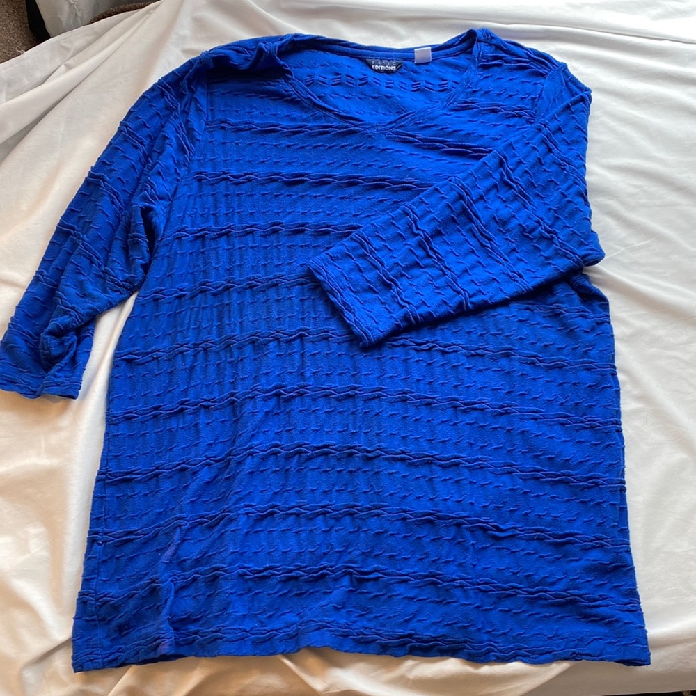 Blue Women's Ripple Dress Shirt